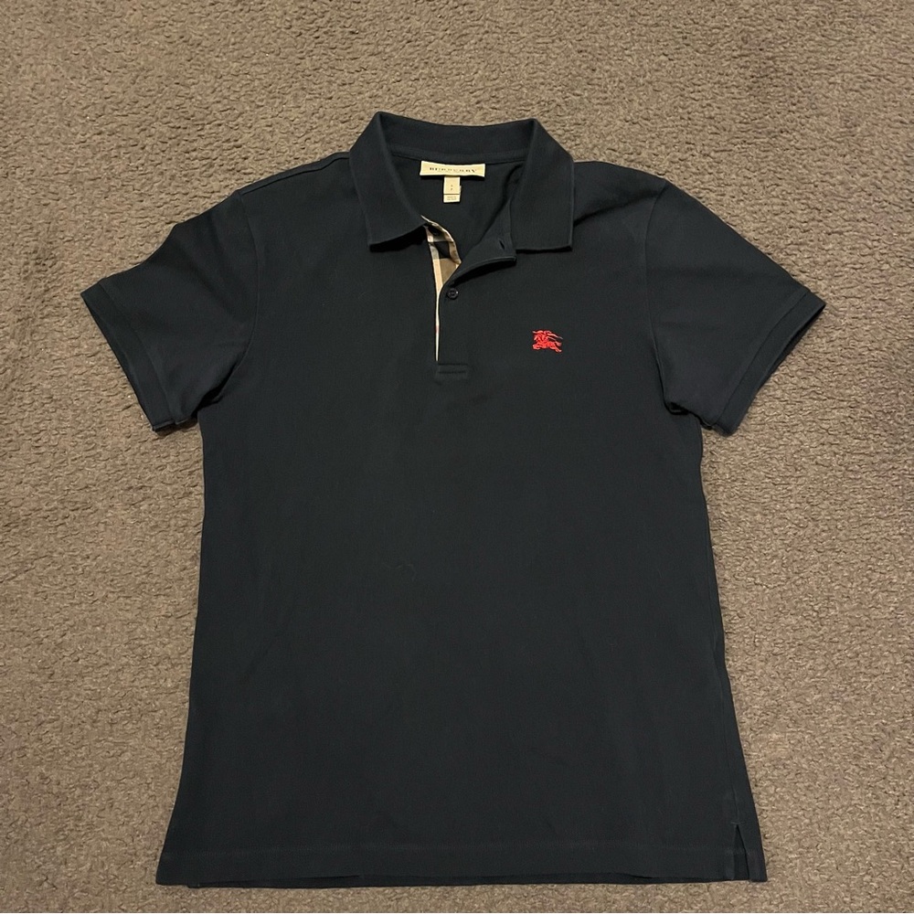 Burberry London Navy Polo Shirt - Picture 2 of 6